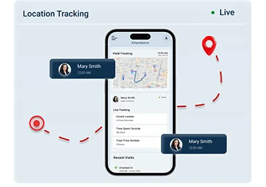 Waggex real-time employee location tracking software dashboard showing live GPS positions of field team across India