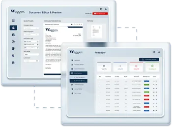 Payroll document generation and compliance management in Waggex HRMS Software